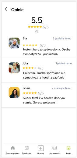 Capture d'écran Opinie PL